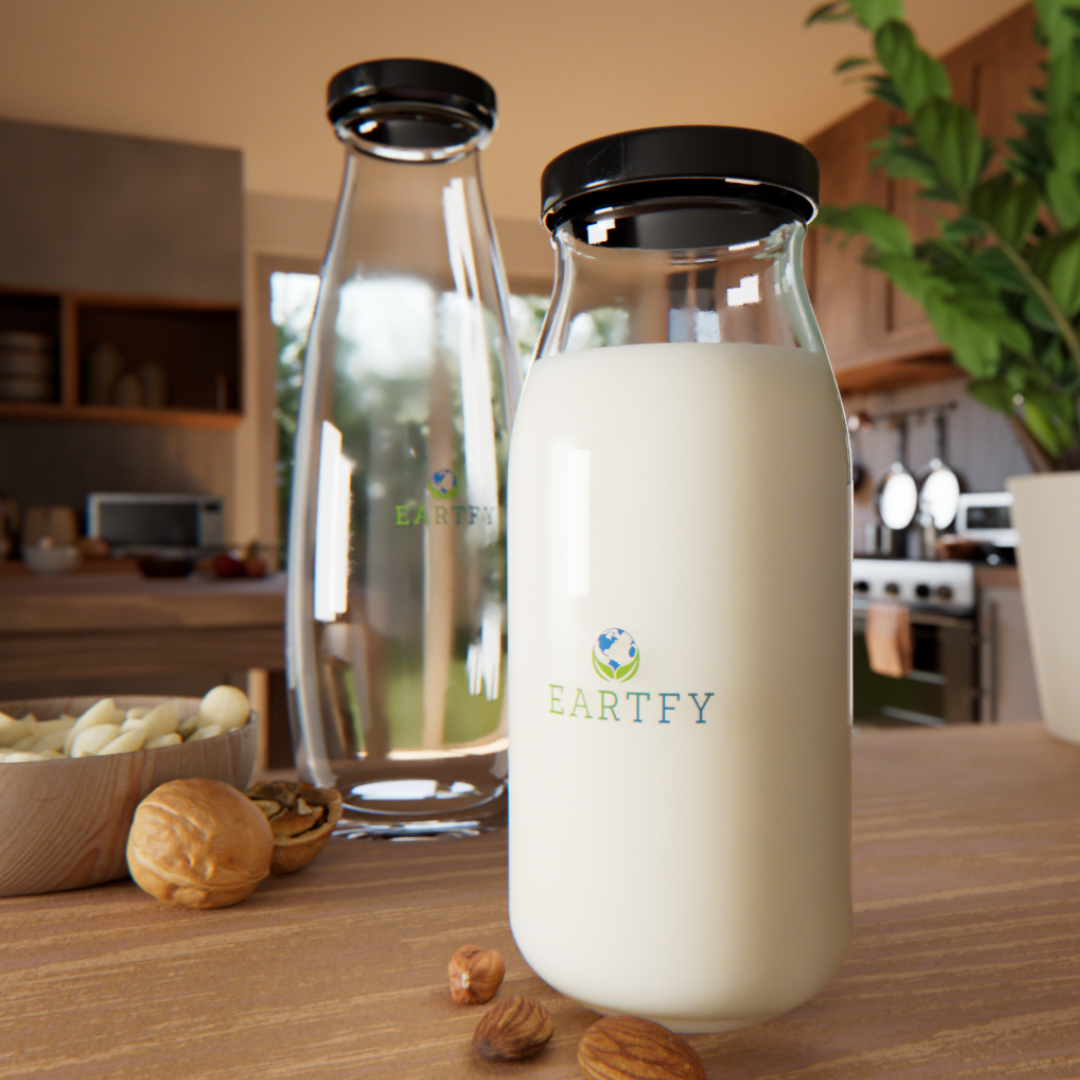 Glass Milk Bottles with Metal Lid™